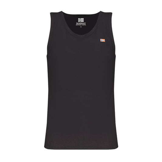 Black Cotton Tank Top