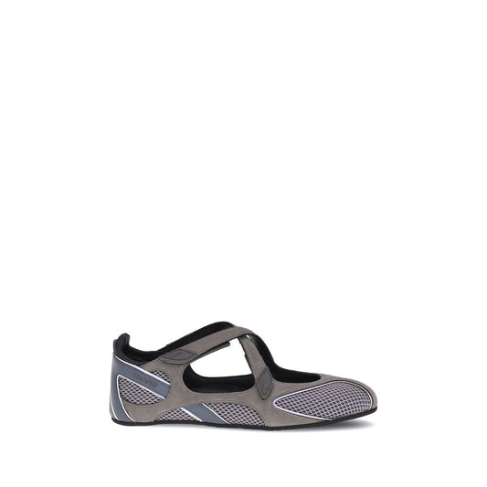 Gray Polyethylene Ballet Flats