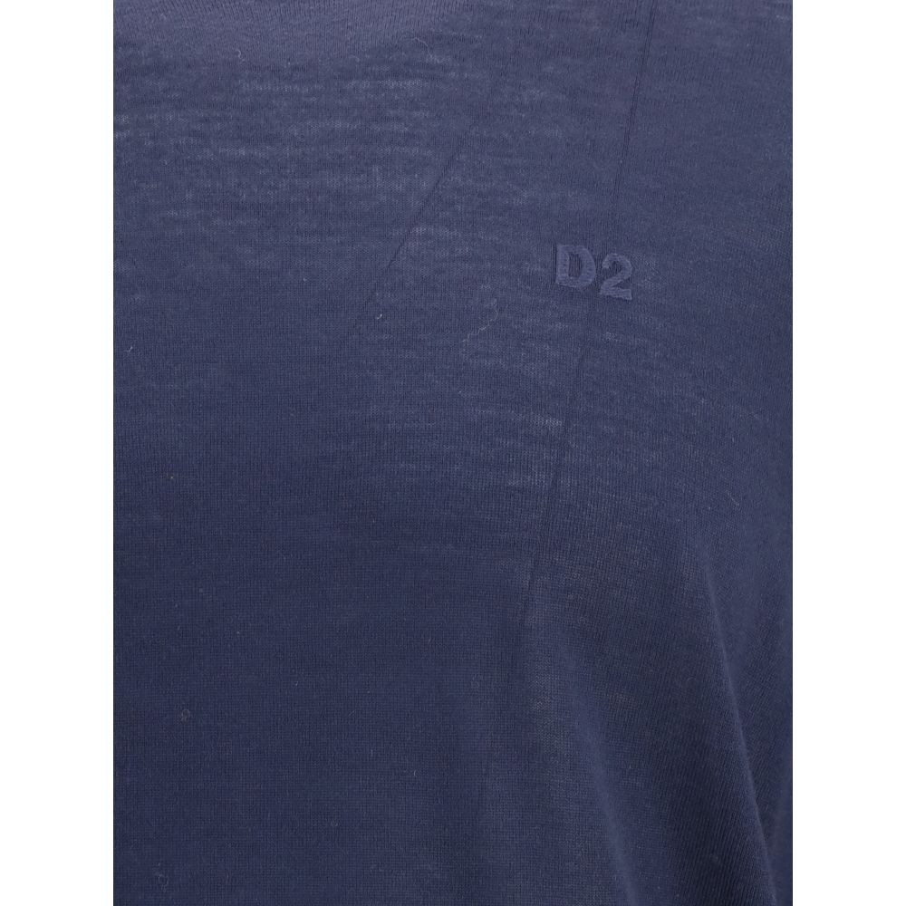 Blue Fleece Wool Sweatshirt