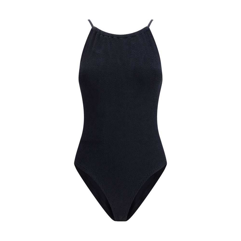 Black Polyamide One-Piece Swimsuit