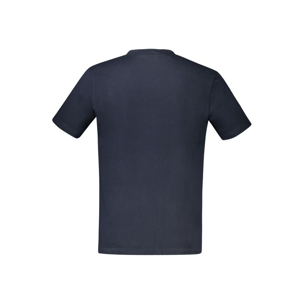 Blue Cotton Men T-Shirt