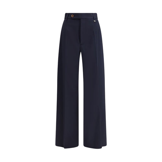Black Fleece Wool Casual Pants