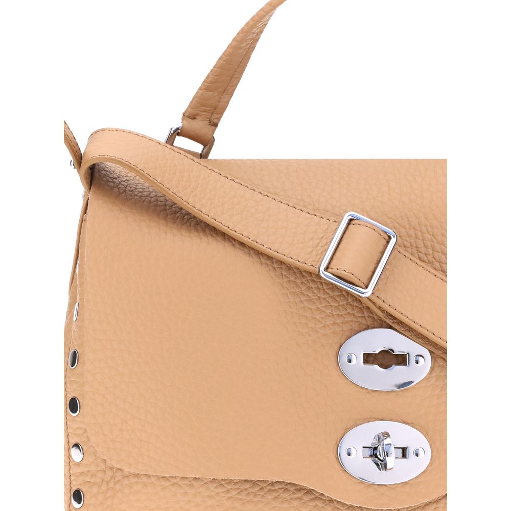 Beige Calf Leather Bos Taurus Handbag