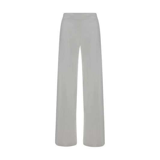 White Rayon Casual Pants