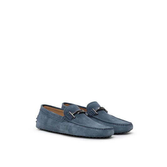 Blue Suede Leather Moccassin