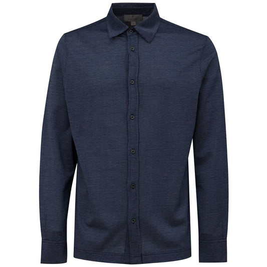 Blue Cotton Dress Shirt
