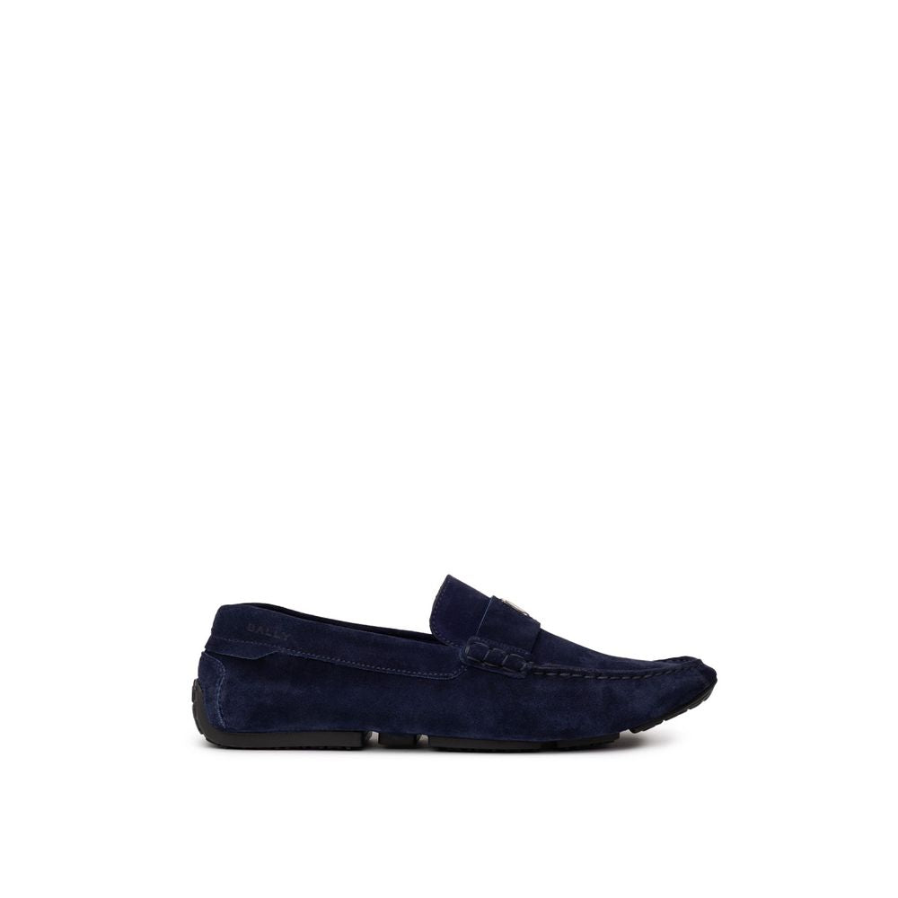 Blue Leather Moccassin