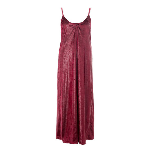 Bordeaux Polyester Cocktail Dress