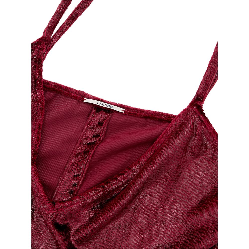 Bordeaux Polyester Cocktail Dress