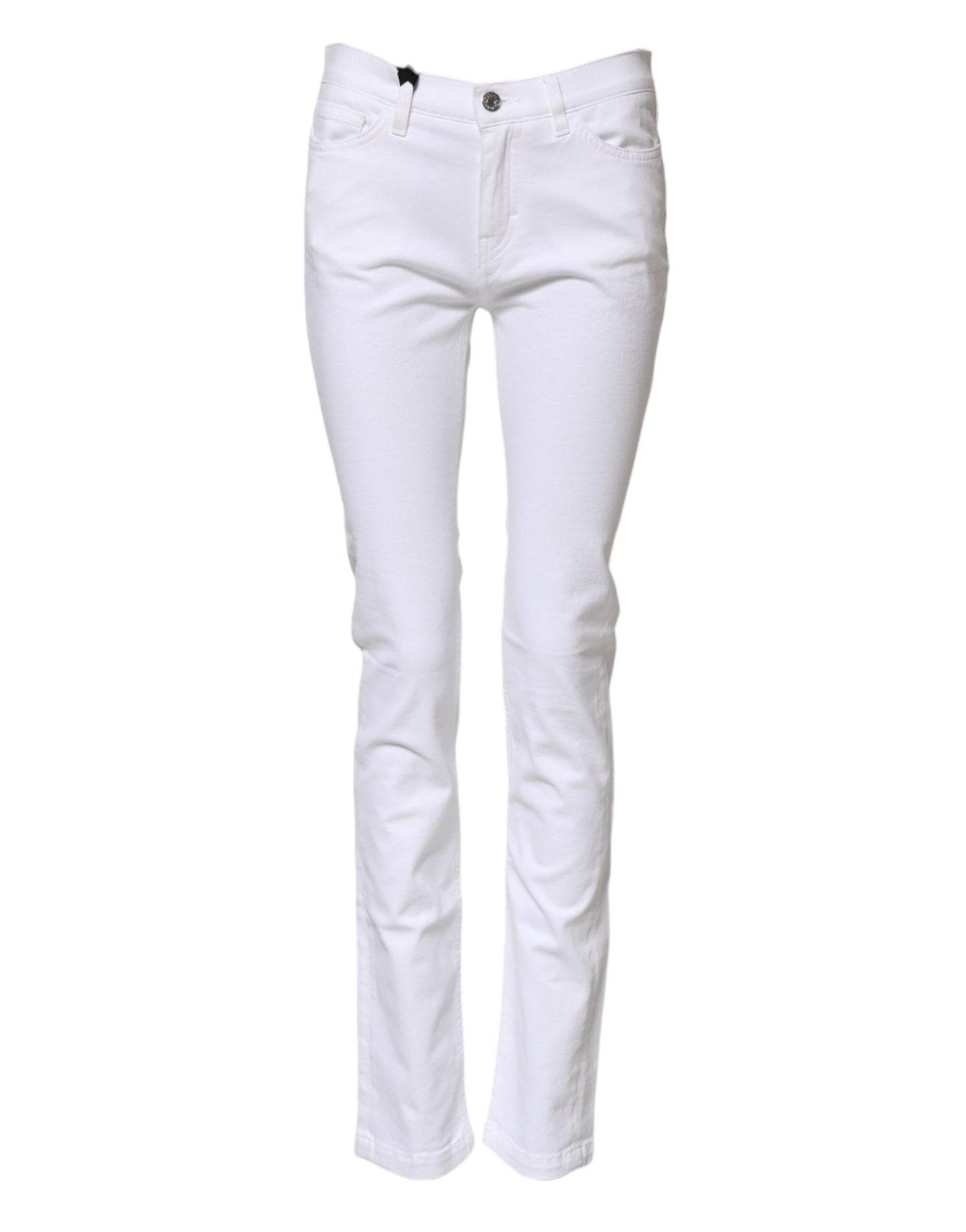 White GRACE Mid Waisted Skinny Denim Jeans