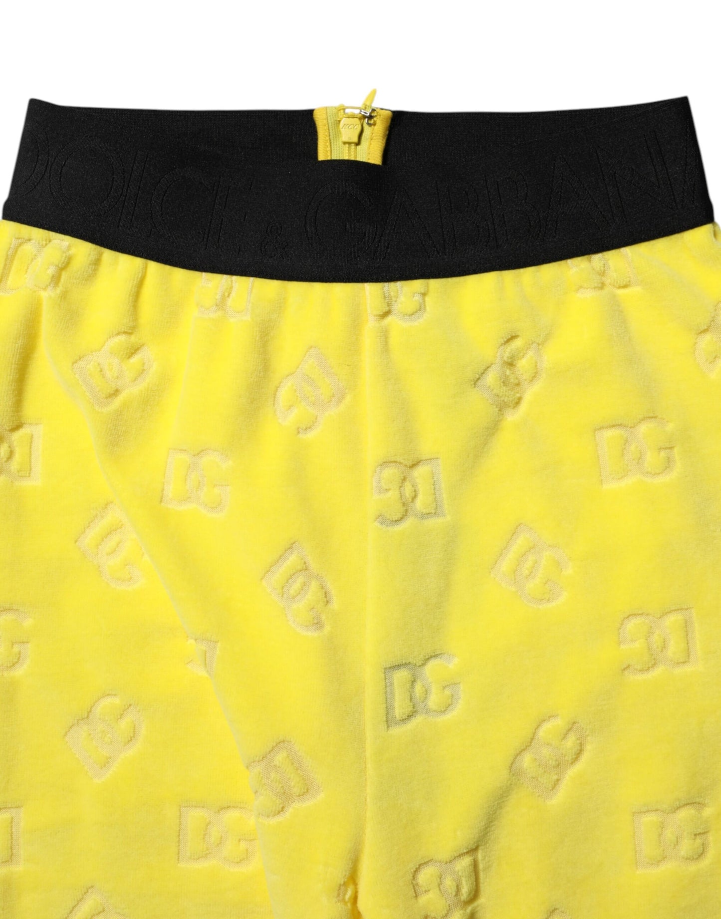 Yellow Logo Slim Fit Leggings Pants