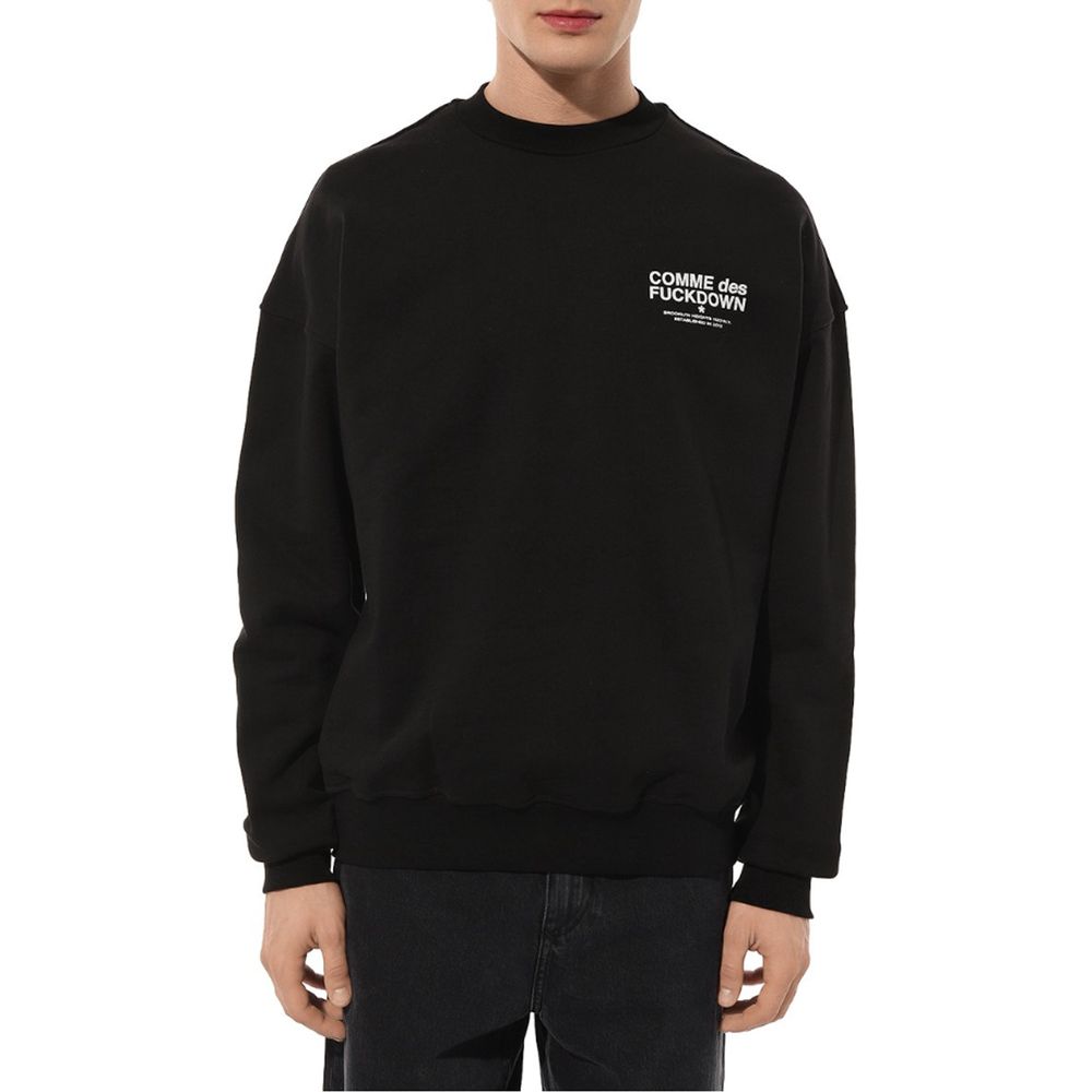 Black Cotton Sweatshirt