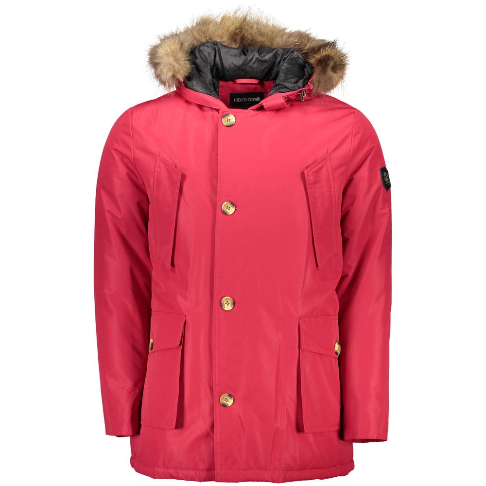 Red Polyester Jackets & Coat