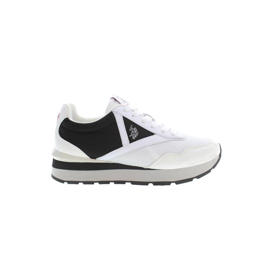 White Polyester Sneaker