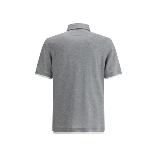 Gray Cotton Polo Shirt