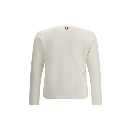 White Fleece Wool Sweatshirt