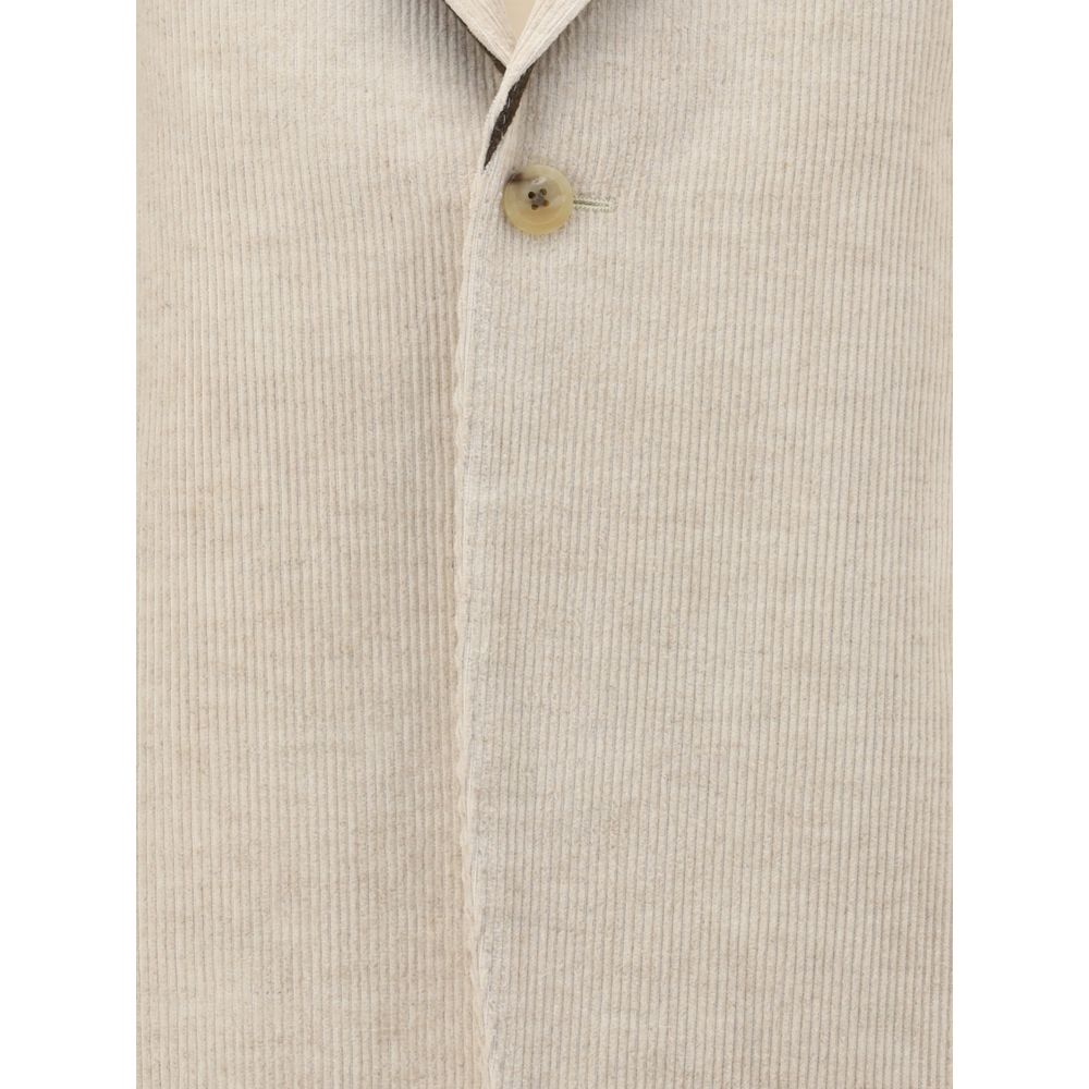 Beige Cotton Blazer