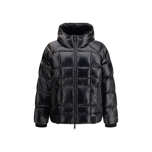 Black Polyamide Full-Length Jacket