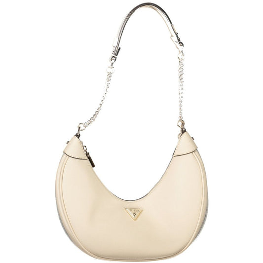 Beige Polyethylene Women Handbag