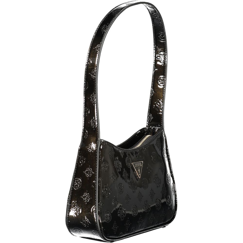Black Polyethylene Women Handbag