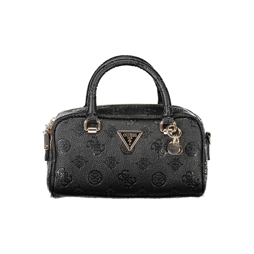 Black Polyethylene Women Handbag