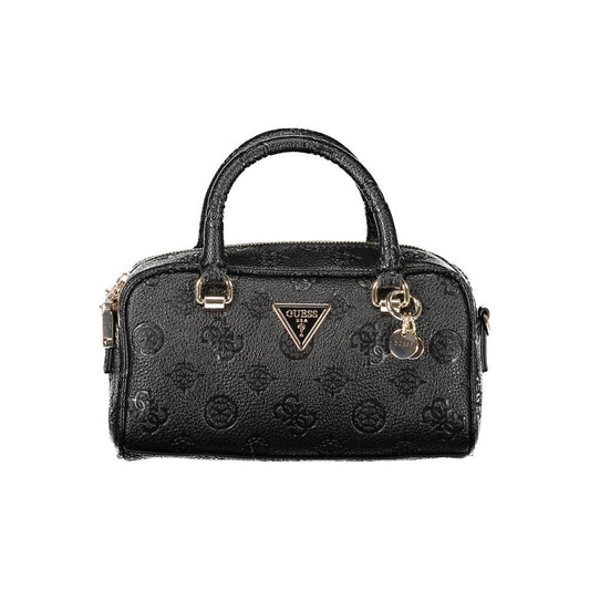 Black Polyethylene Women Handbag