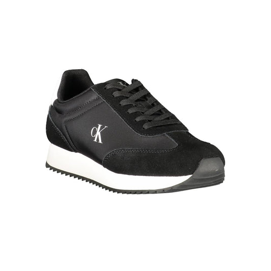 Black Leather Women Sneaker