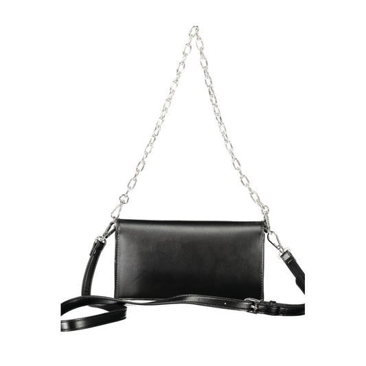Black Polyethylene Women Handbag