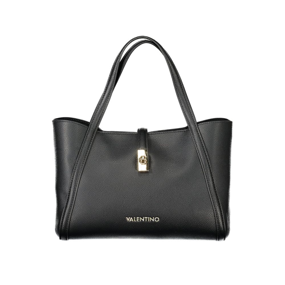 Black Polyethylene Women Handbag