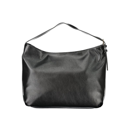Black Polyethylene Women Handbag