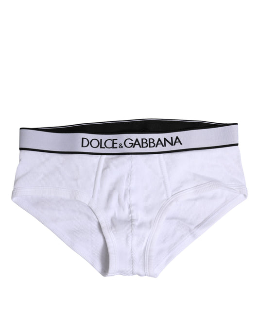 White Cotton Stretch Regular Brief Underwear