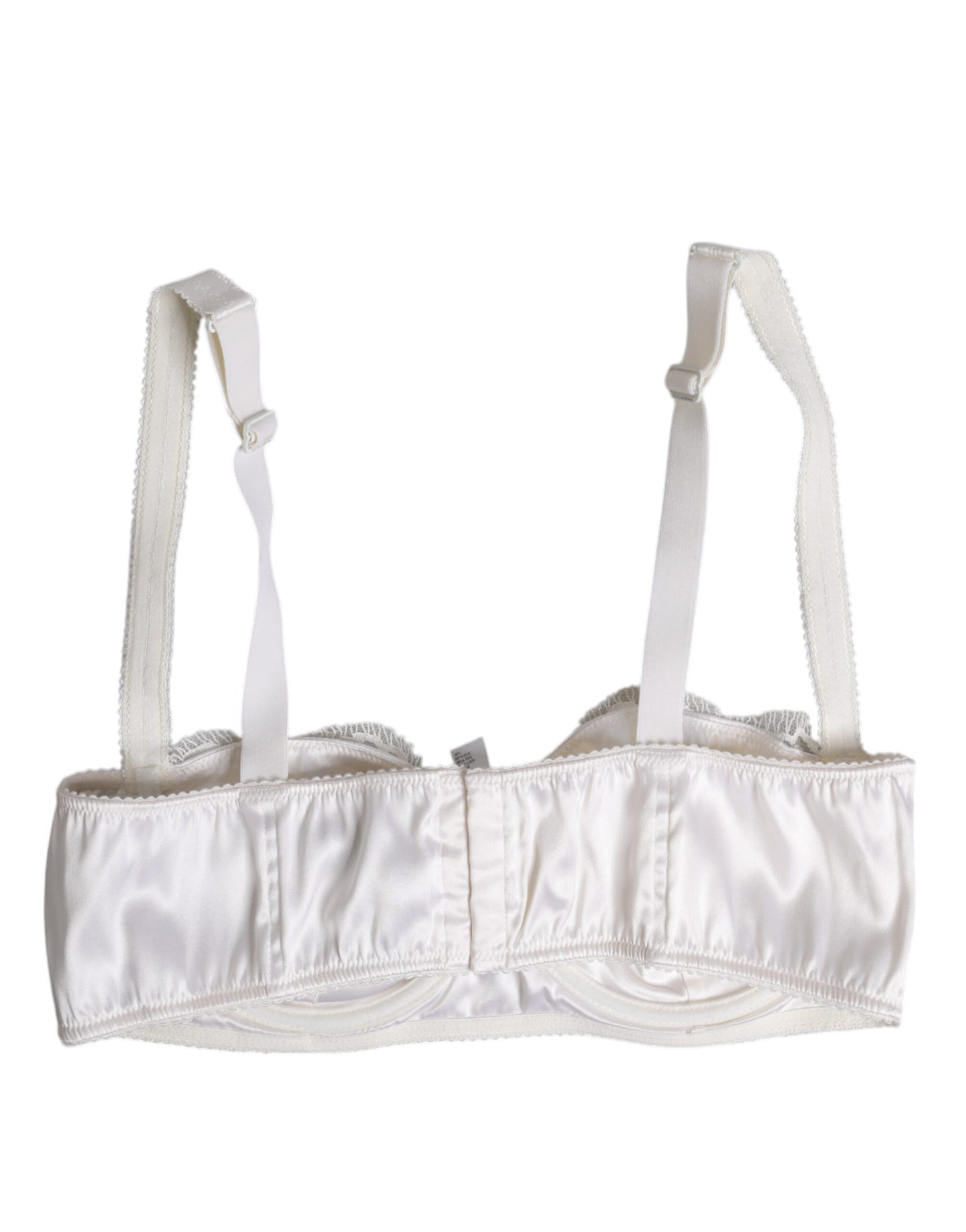 White Silk Underwired Balconette Bra Underwear