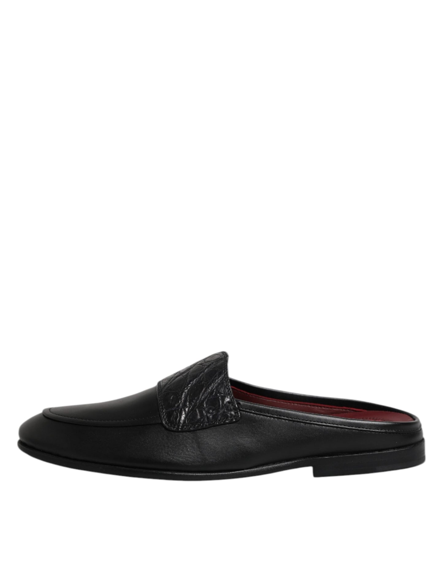 Black Calfskin Leather Slip On Loafers Shoes