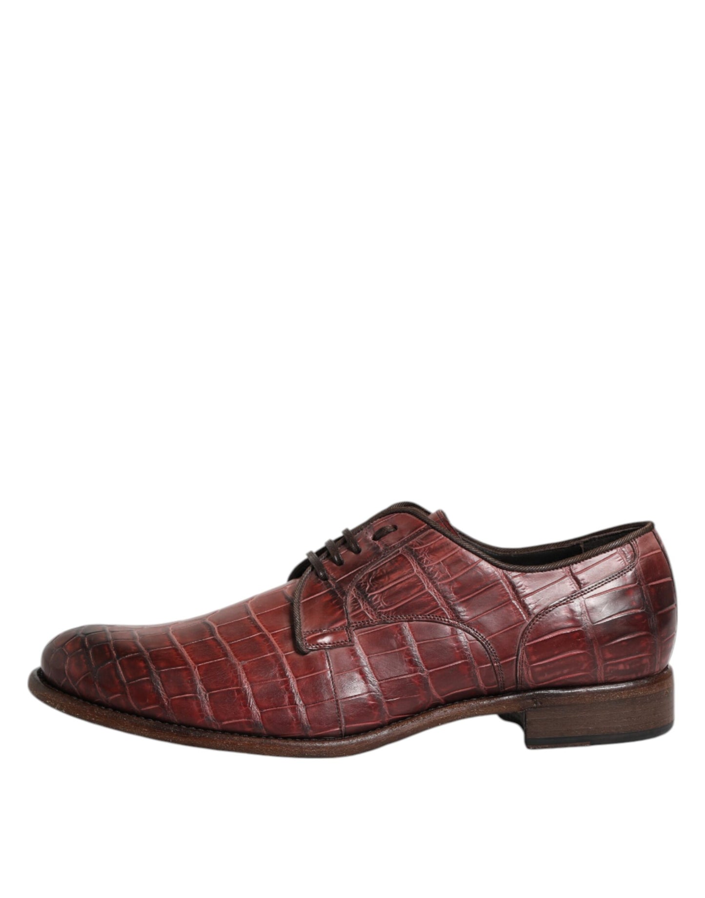 Burgundy Leather Lace Up Derby Dress Shoes