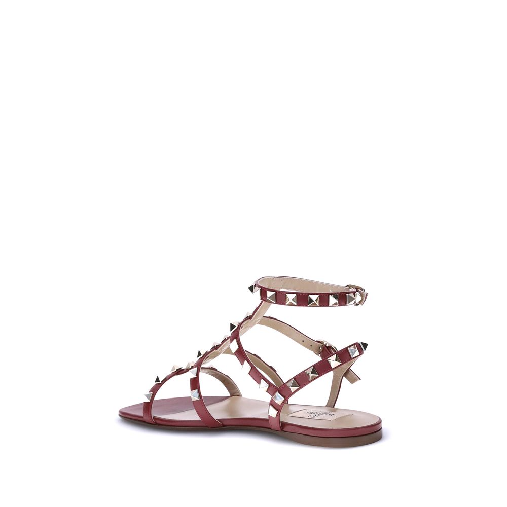 Red Calf Leather Bos Taurus Sandals