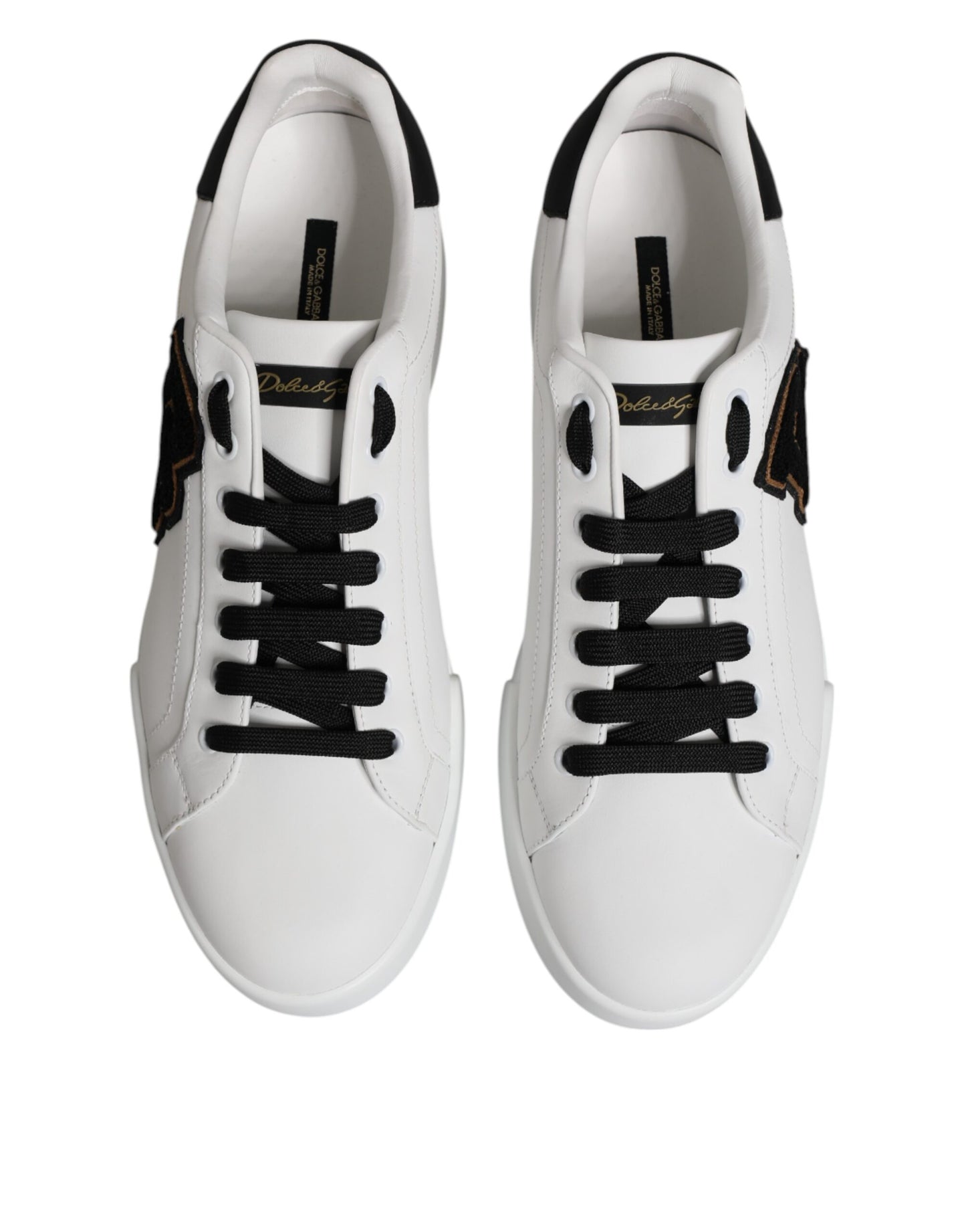 White DG Logo Portofino Low Top Sneakers Shoes