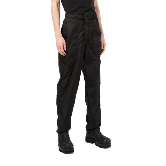 Black Polyamide Athletic Pants