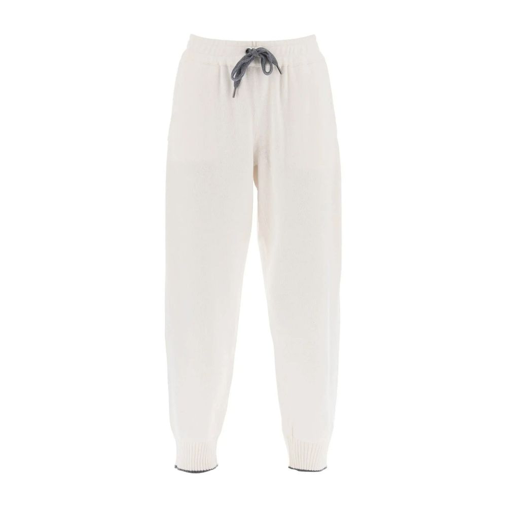 White Cashmere Athletic Pants