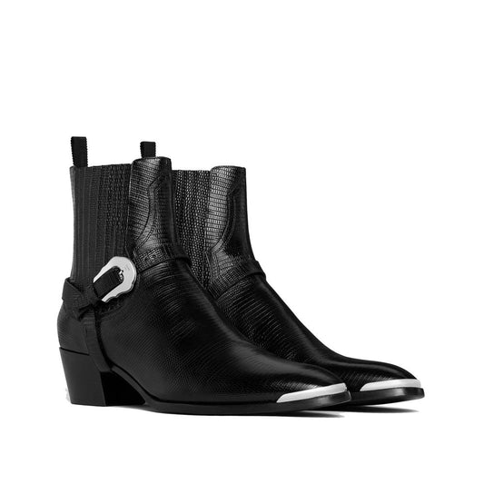 Black Calfskin Chelsea Boots