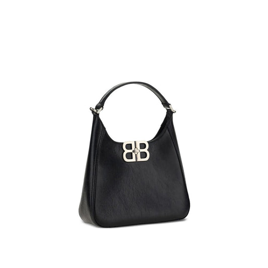 Black Lamb Leather Shoulder Bag