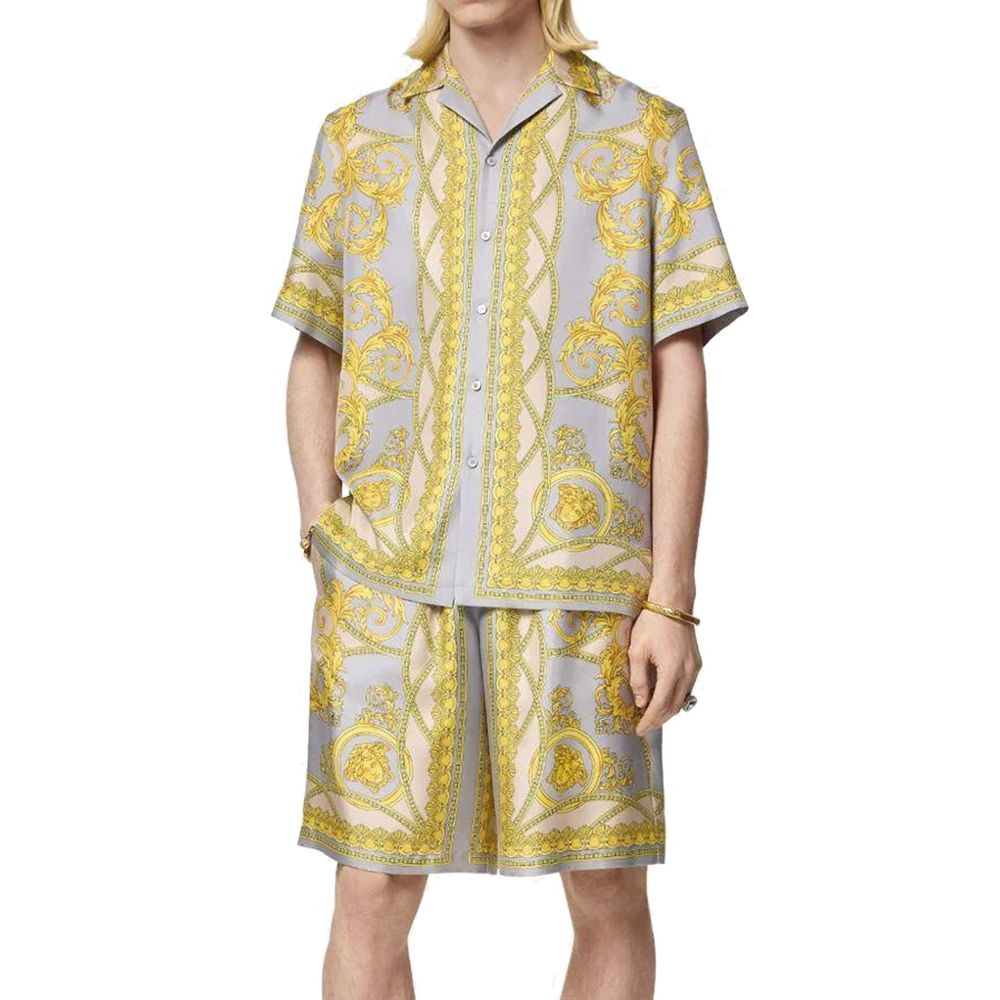 Gray Silk Short And Mini Shorts