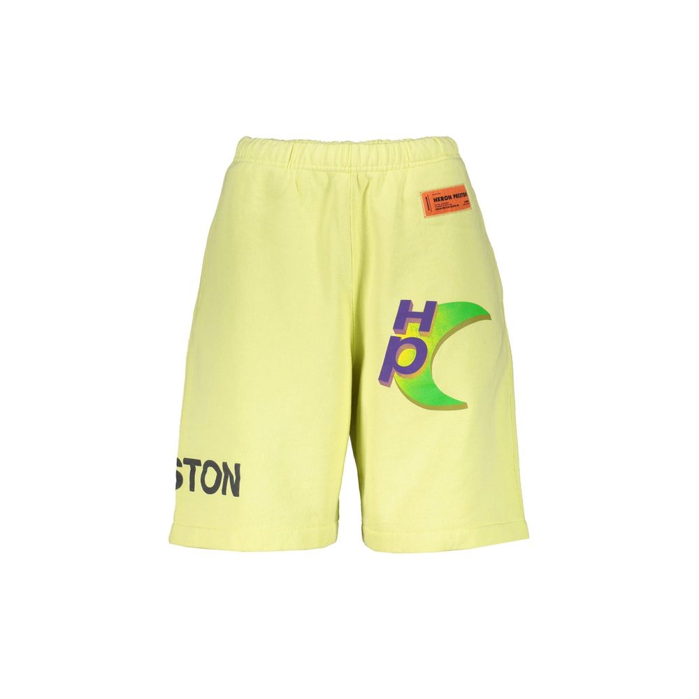 Yellow Cotton Bermuda Shorts