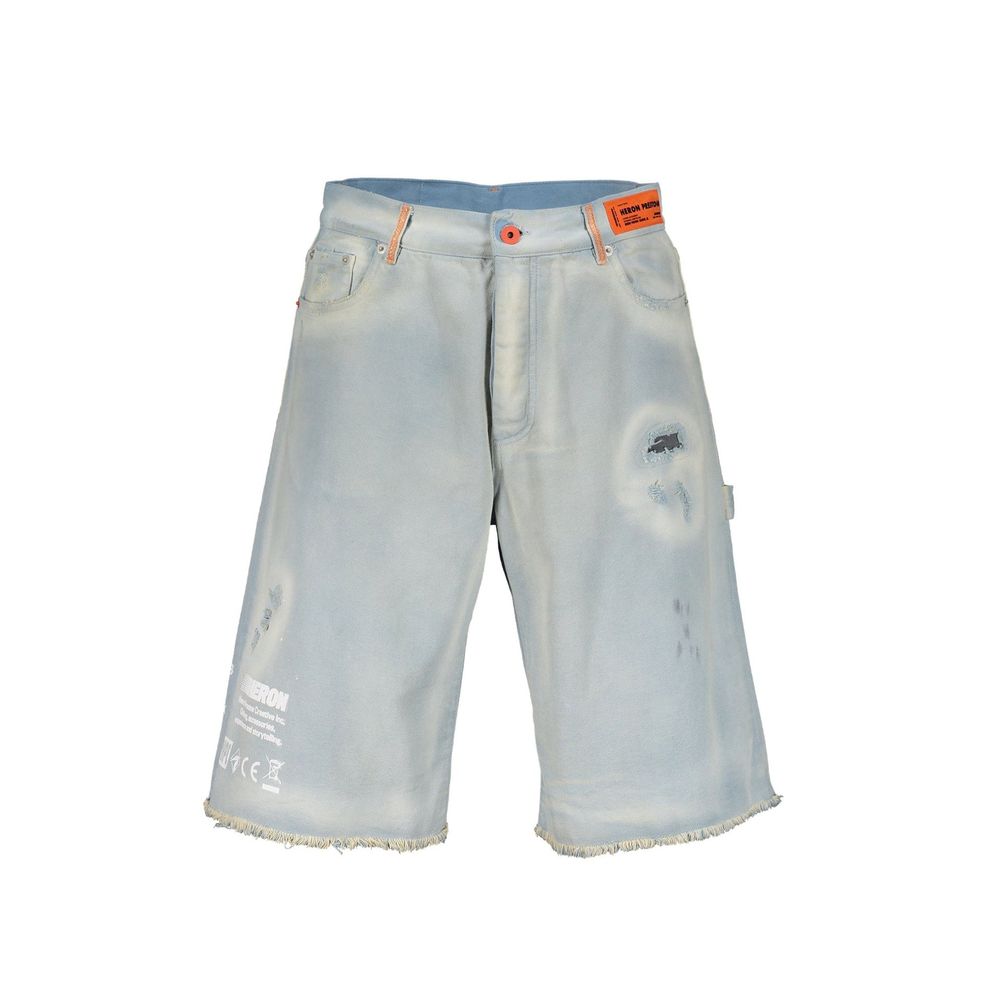 Blue Cotton Shorts