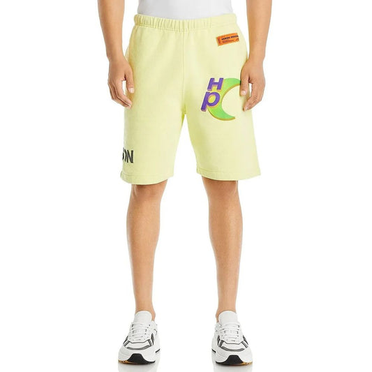Yellow Cotton Bermuda Shorts