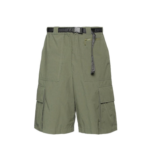 Green Polyamide Cargo Shorts