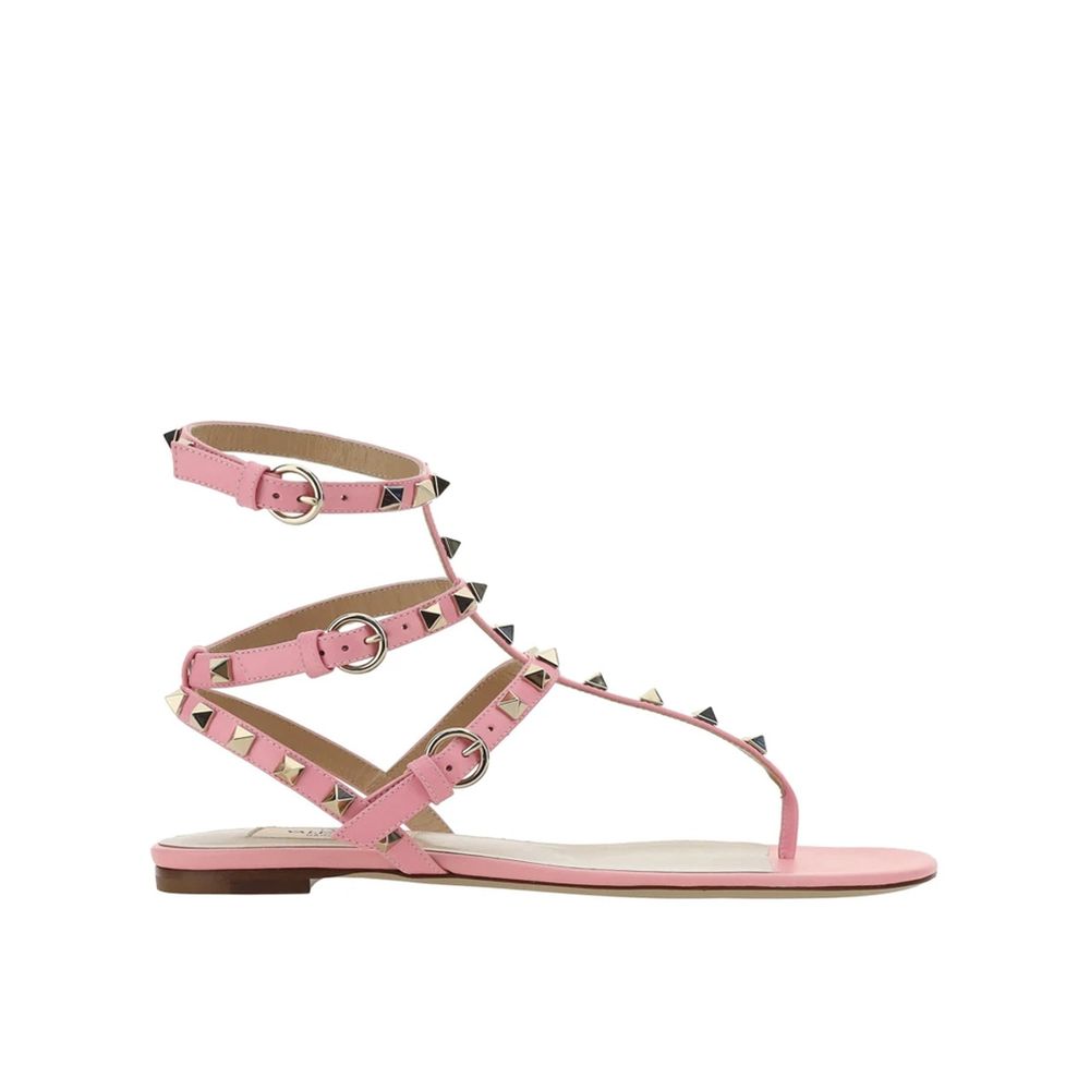 Multicolor Calfskin Strap-On Sandals