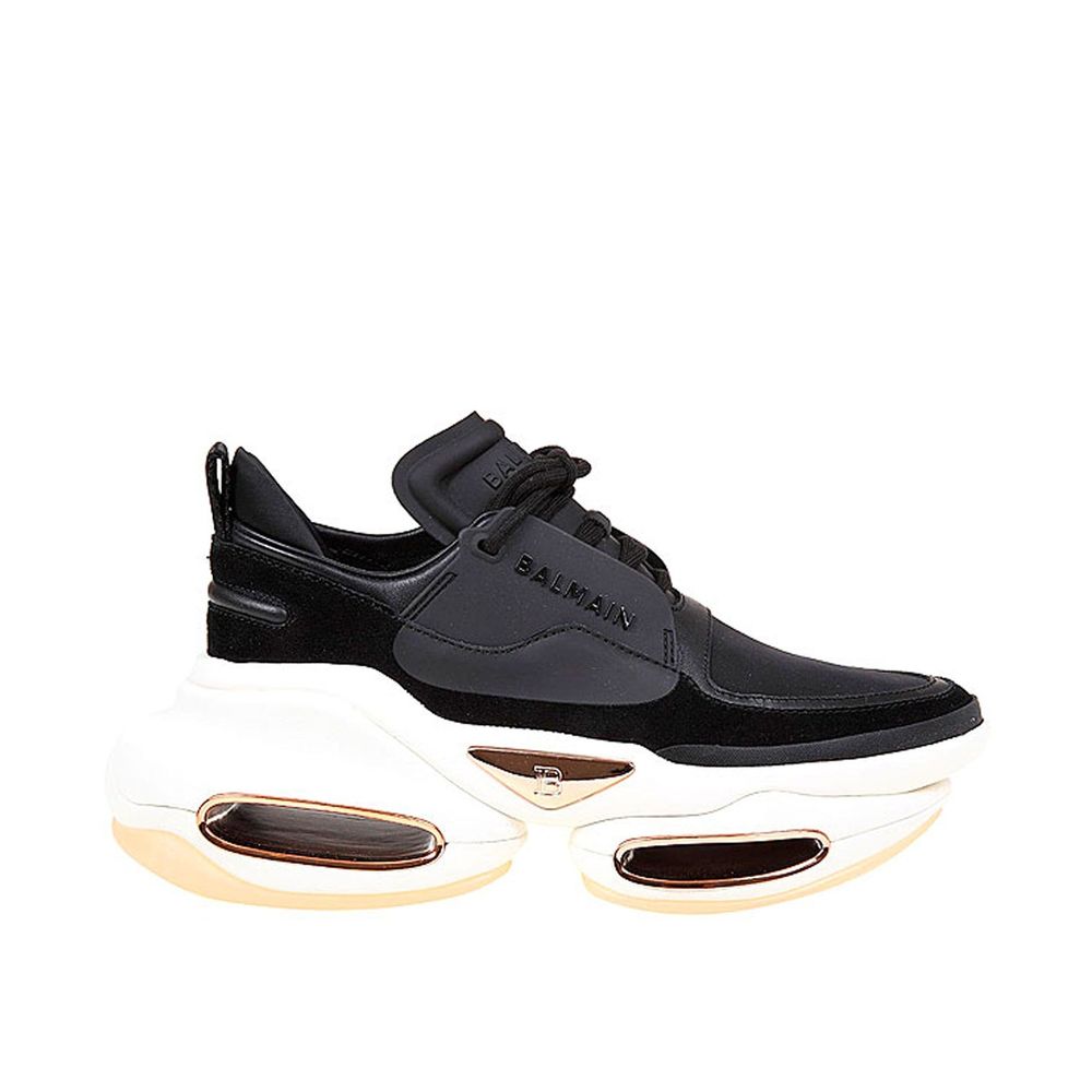 Black Calfskin Chunky Sneakers