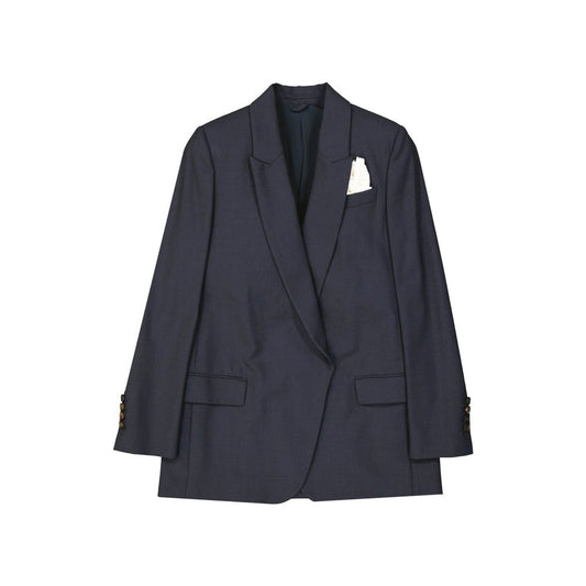 Blue Virgin Wool Blazer