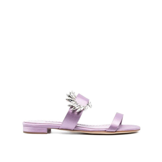 Purple Silk Sandals