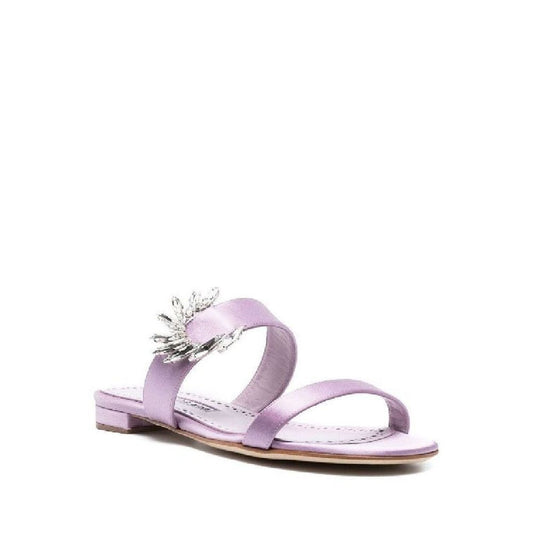 Purple Silk Sandals